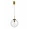 Suspension Smarter Global, metal, glass, brass, 1XE27, D.25 cm