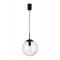 Suspension Smarter Global, metal, glass, sand black, 1XE27, D.25 cm