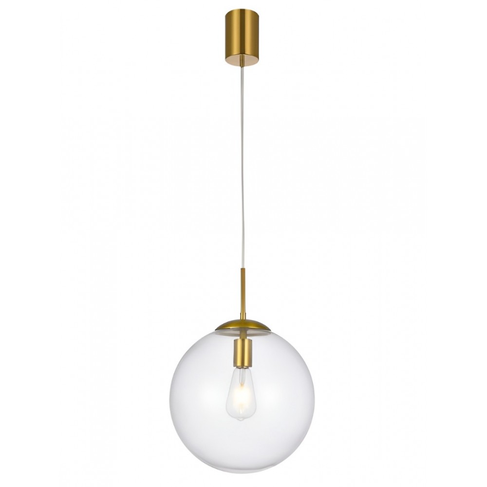 Suspension Smarter Global, metal, glass, brass, 1XE27, D.30 cm