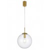 Suspension Smarter Global, metal, glass, brass, 1XE27, D.30 cm