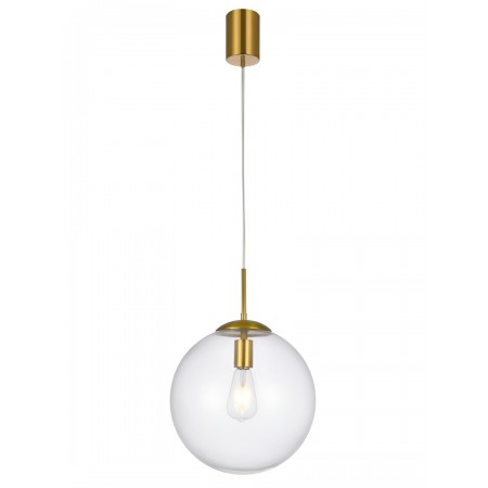 Suspension Smarter Global, metal, glass, brass, 1XE27, D.30 cm