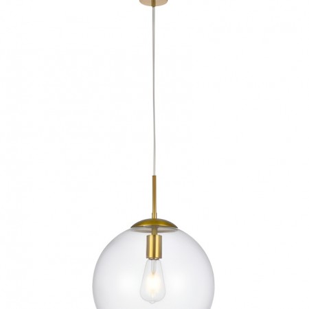 Suspension Smarter Global, metal, glass, brass, 1XE27, D.30 cm