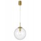 Suspension Smarter Global, metal, glass, brass, 1XE27, D.30 cm