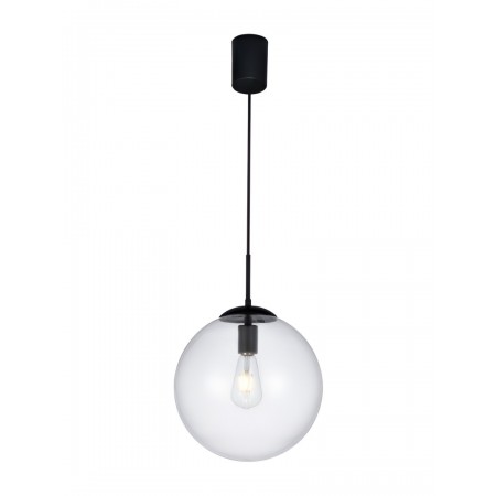 Suspension Smarter Global, metal, glass, sand black, 1XE27, D.30 cm