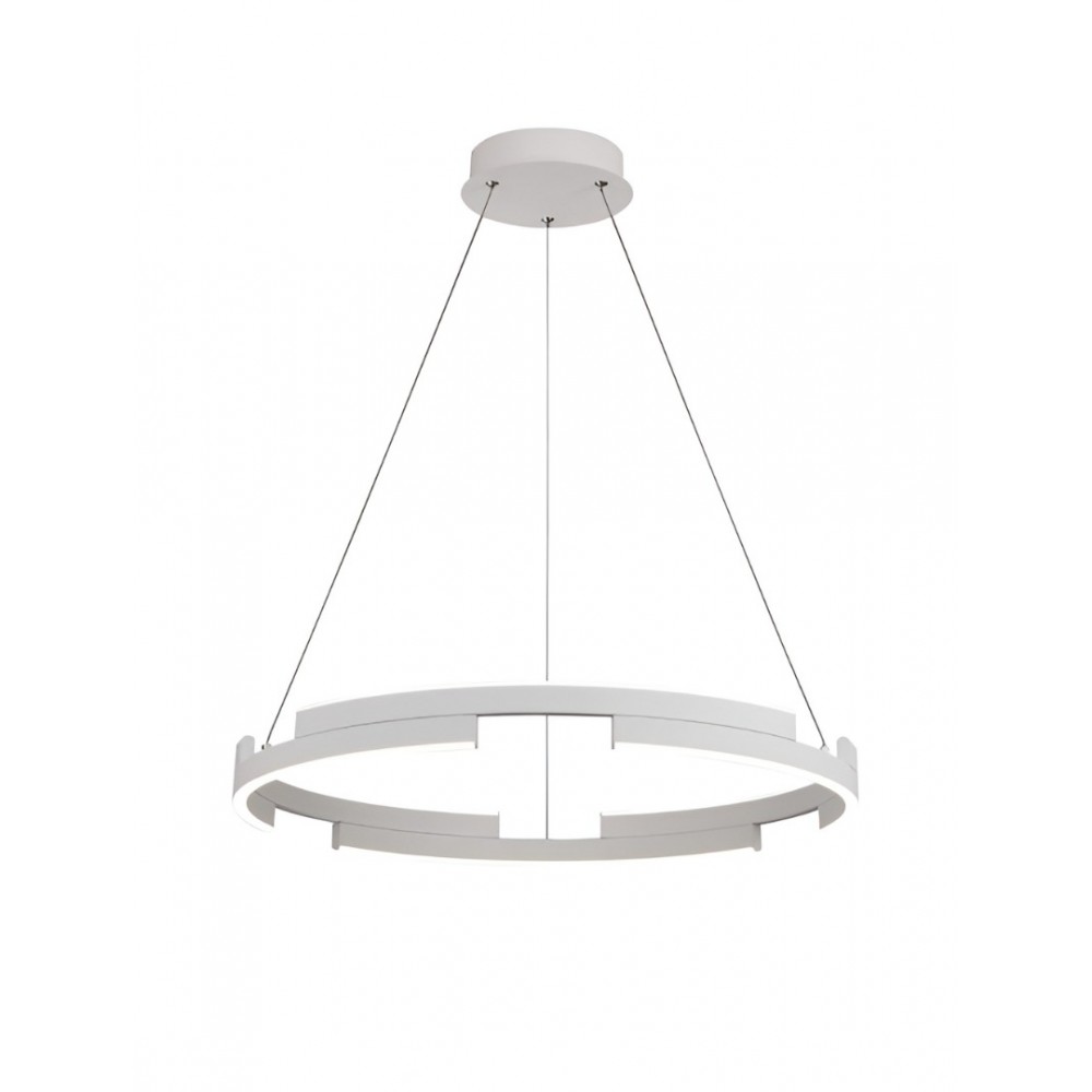 Suspension Smarter Castle, metal, sand white, dimmable, LED, 36W, 2160 lumens, warm white 3000K, D.60 cm