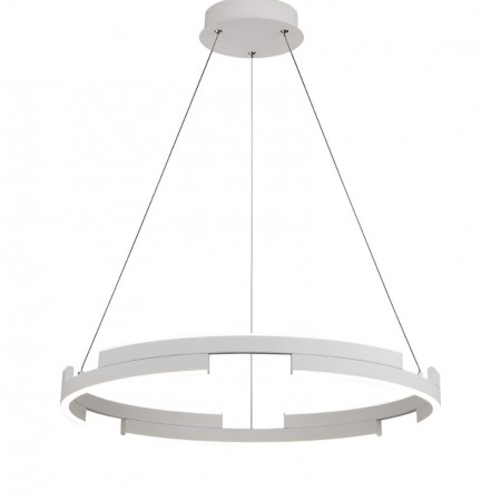 Suspension Smarter Castle, metal, sand white, dimmable, LED, 36W, 2160 lumens, warm white 3000K, D.60 cm