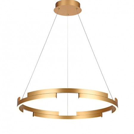 Suspension Smarter Castle, metal, matt gold, dimmable, LED, 36W, 2160 lumens, warm white 3000K, D.60 cm