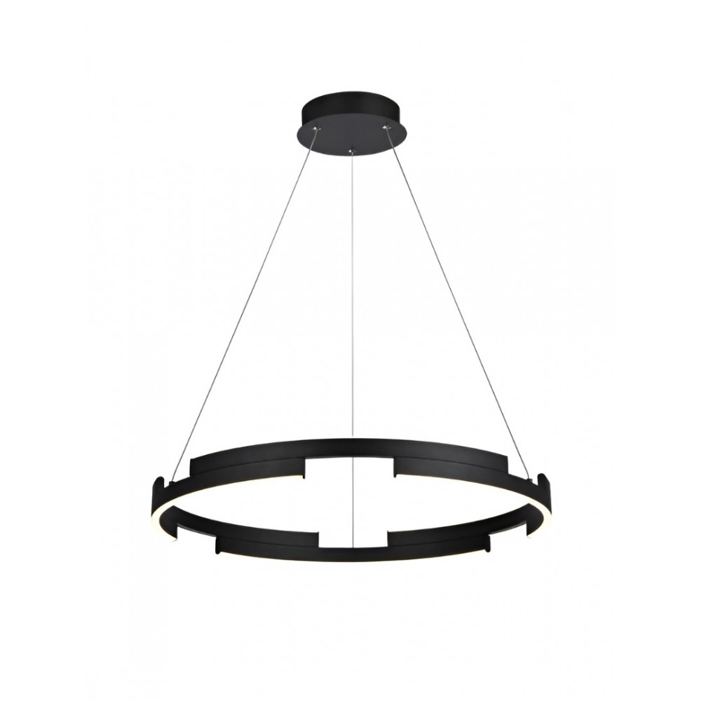 Suspension Smarter Castle, metal, sand black, dimmable, LED, 36W, 2160 lumens, warm white 3000K, D.60 cm