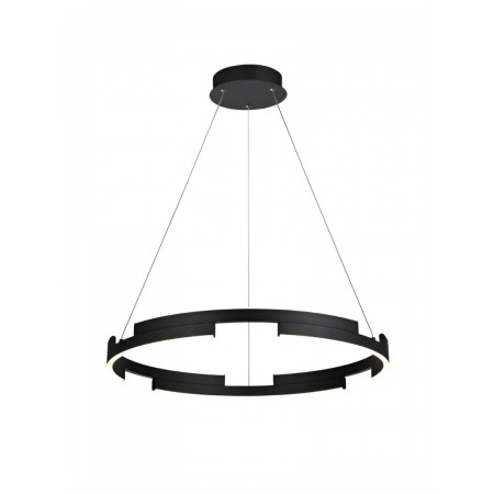 Suspension Smarter Castle, metal, sand black, dimmable, LED, 36W, 2160 lumens, warm white 3000K, D.60 cm