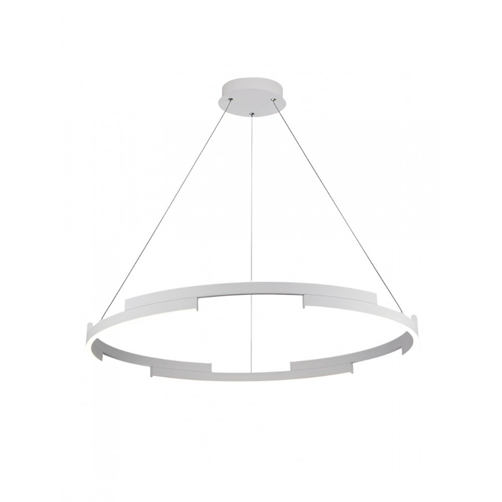 Suspension Smarter Castle, metal, sand white, dimmable, LED, 45W, 2700 lumens, warm white 3000K, D.80 cm