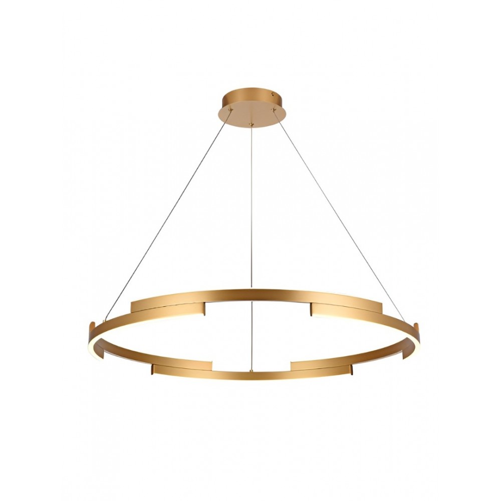 Suspension Smarter Castle, metal, matt gold, dimmable, LED, 45W, 2700 lumens, warm white 3000K, D.80 cm