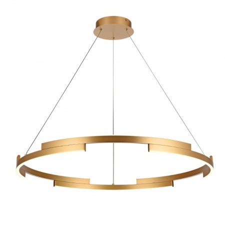 Suspension Smarter Castle, metal, matt gold, dimmable, LED, 45W, 2700 lumens, warm white 3000K, D.80 cm