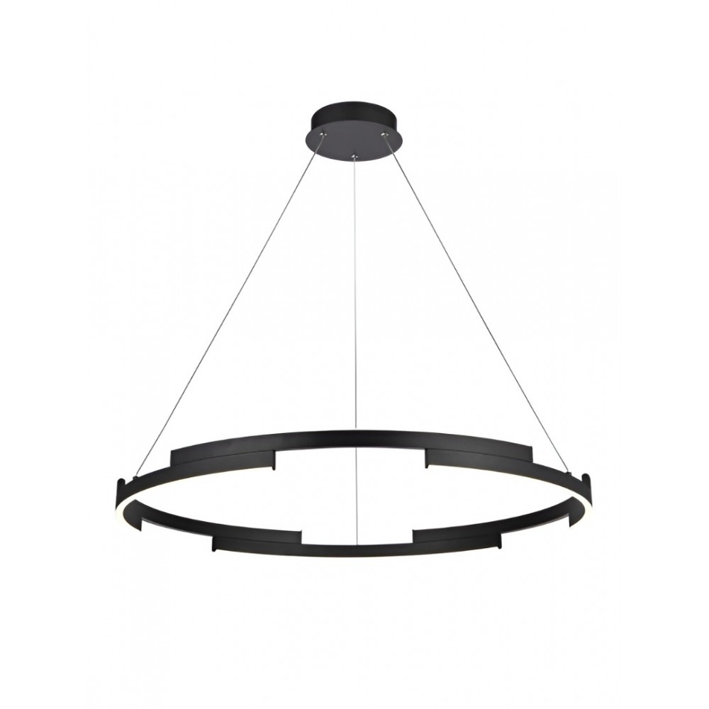 Suspension Smarter Castle, metal, sand black, dimmable, LED, 45W, 2700 lumens, warm white 3000K, D.80 cm