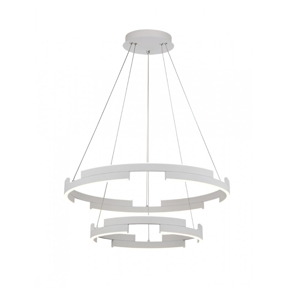 Suspension Smarter Castle, metal, sand white, dimmable, LED, 60W, 3600 lumens, warm white 3000K, D.60 cm