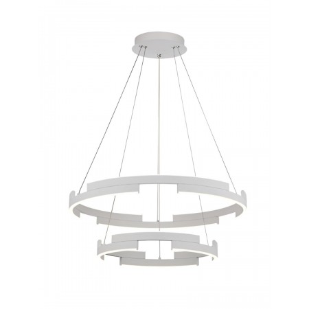 Suspension Smarter Castle, metal, sand white, dimmable, LED, 60W, 3600 lumens, warm white 3000K, D.60 cm