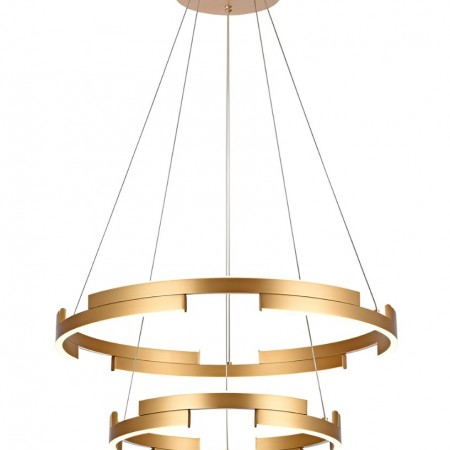 Suspension Smarter Castle, metal, matt gold, dimmable, LED, 60W, 3600 lumens, warm white 3000K, D.60 cm