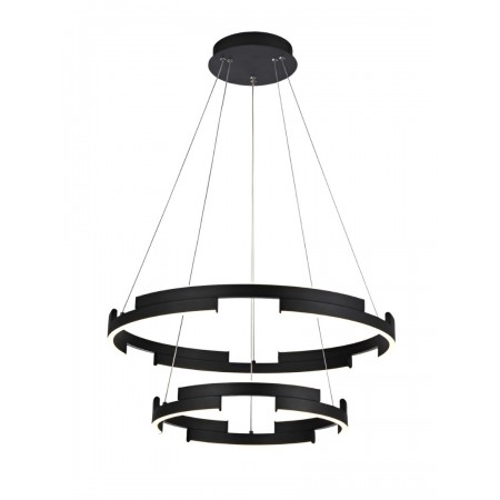 Suspension Smarter Castle, metal, sand black, dimmable, LED, 60W, 3600 lumens, warm white 3000K, D.60 cm