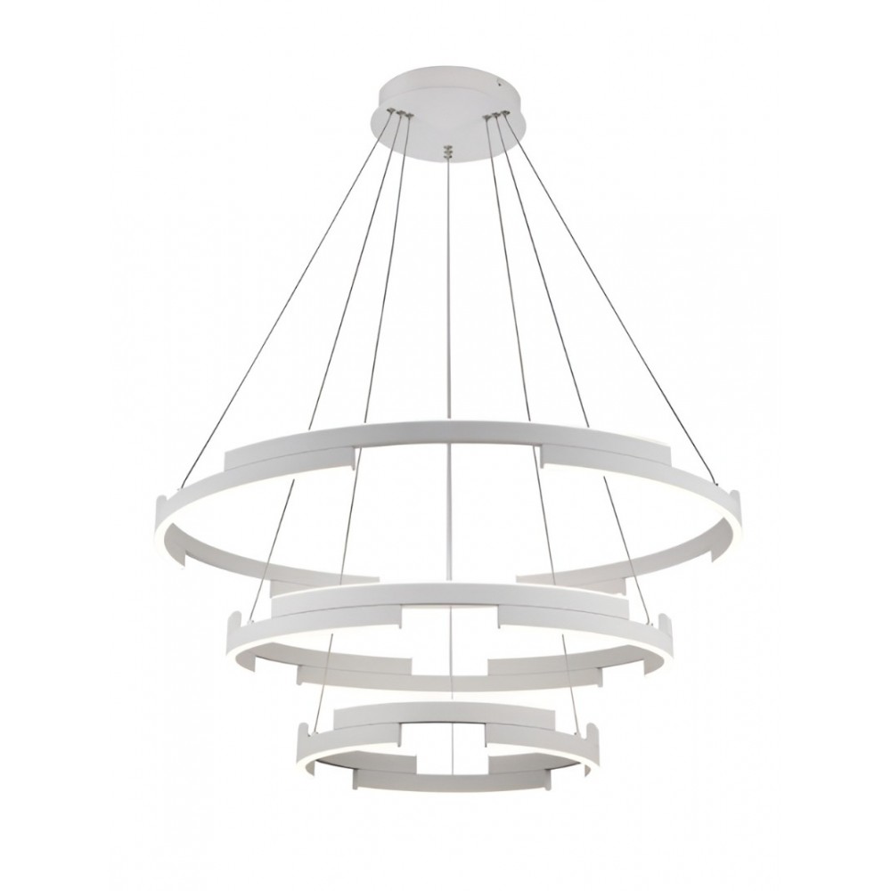 Suspension Smarter Castle, metal, sand white, dimmable, LED, 80W, 4800 lumens, warm white 3000K, D.80 cm