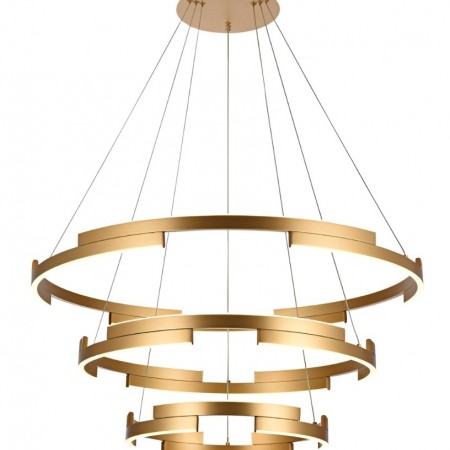 Suspension Smarter Castle, metal, matt gold, dimmable, LED, 80W, 4800 lumens, warm white 3000K, D.80 cm