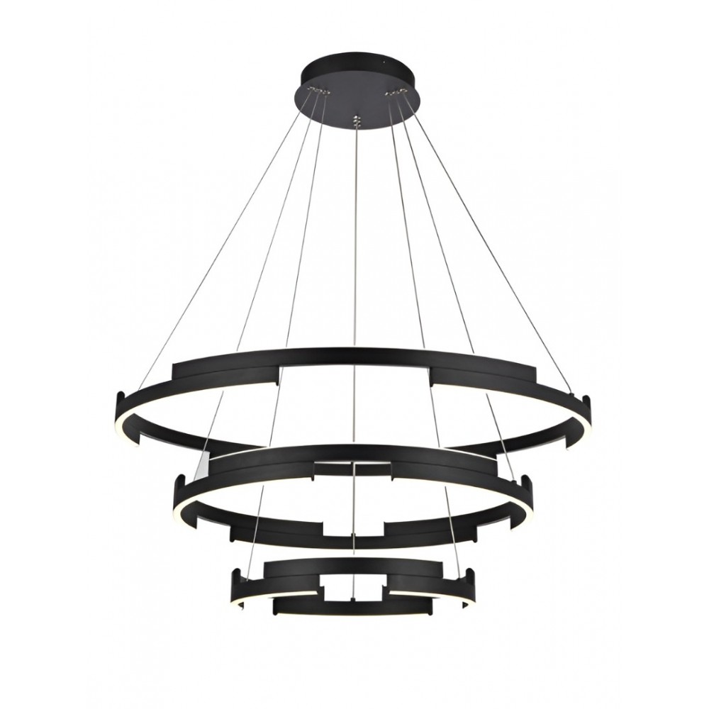 Suspension Smarter Castle, metal, sand black, dimmable, LED, 80W, 4800 lumens, warm white 3000K, D.80 cm