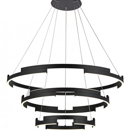 Suspension Smarter Castle, metal, sand black, dimmable, LED, 80W, 4800 lumens, warm white 3000K, D.80 cm