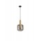 Suspension Smarter Brina, metal, smoke glass, sand black/matt gold, 1XE27, D.20 cm