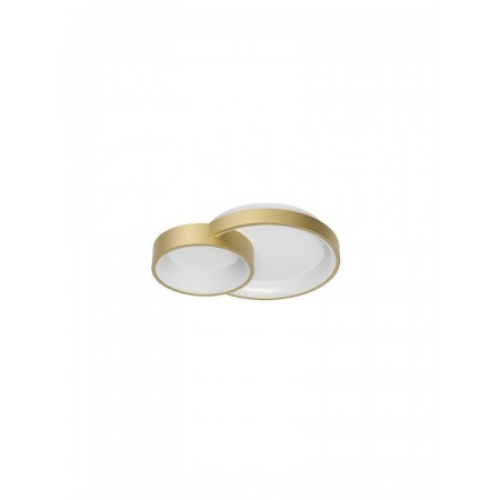 Ceiling lamp Smarter Combi, metal, matt gold, dimmable, LED CCT, 40W, 3433 lumens, 3000K/4000K/6000K, L.48 cm