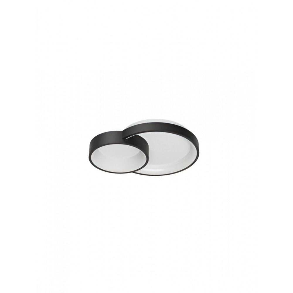 Ceiling lamp Smarter Combi, metal, sand black, dimmable, LED CCT, 40W, 3433 lumens, 3000K/4000K/6000K, L.48 cm