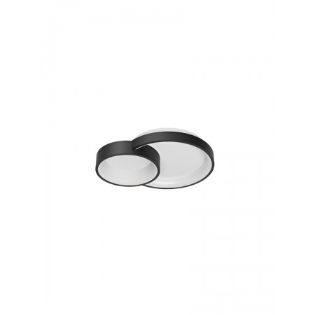 Ceiling lamp Smarter Combi, metal, sand black, dimmable, LED CCT, 40W, 3433 lumens, 3000K/4000K/6000K, L.48 cm