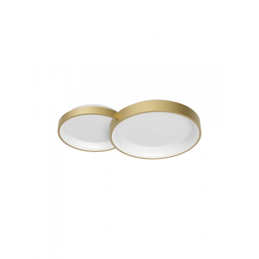 Ceiling lamp Smarter Combi, metal, matt gold, dimmable, LED CCT, 50W, 4248 lumens, 3000K/4000K/6000K, L.72 cm