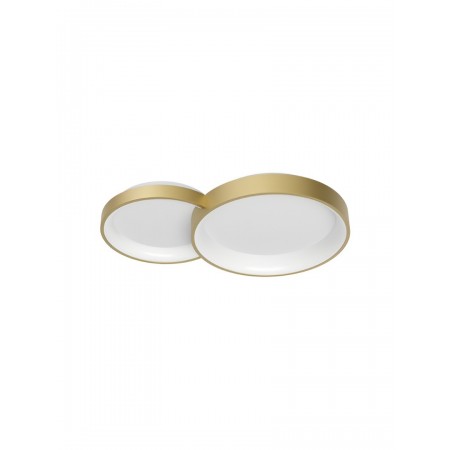 Ceiling lamp Smarter Combi, metal, matt gold, dimmable, LED CCT, 50W, 4248 lumens, 3000K/4000K/6000K, L.72 cm