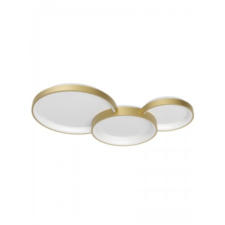 Ceiling lamp Smarter Combi, metal, matt gold, dimmable, LED CCT, 72W, 5898 lumens, 3000K/4000K/6000K, L.105 cm