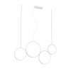 Suspension Smarter Athena, metal, sand white, dimmable, LED CCT, 40W, 3330 lumens, 3000K/4000K/6000K, L.100 cm