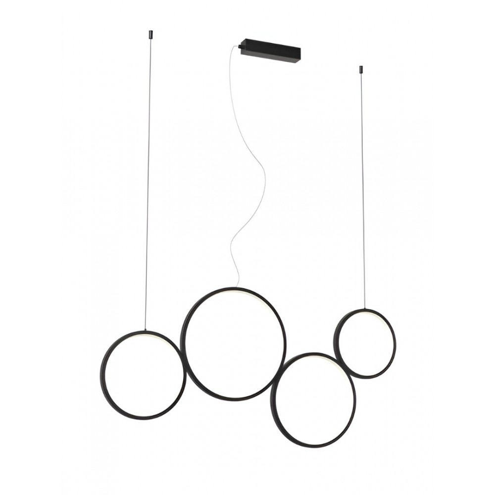 Suspension Smarter Athena, metal, sand black, dimmable, LED CCT, 40W, 3330 lumens, 3000K/4000K/6000K, L.100 cm