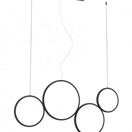 Suspension Smarter Athena, metal, sand black, dimmable, LED CCT, 40W, 3330 lumens, 3000K/4000K/6000K, L.100 cm