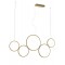 Suspension Smarter Athena, metal, matt gold, dimmable, LED CCT, 50W, 3978 lumens, 3000K/4000K/6000K, L.120 cm