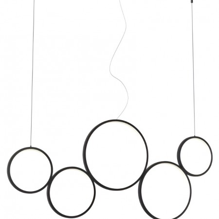 Suspension Smarter Athena, metal, sand black, dimmable, LED CCT, 50W, 3978 lumens, 3000K/4000K/6000K, L.120 cm
