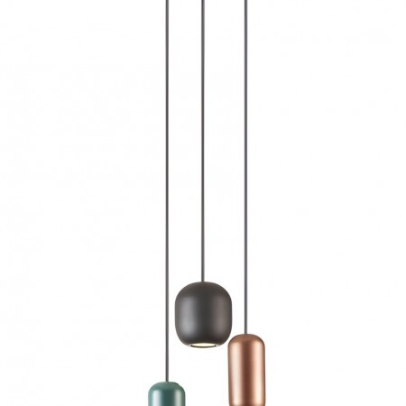 Suspension Smarter Boom, metal, multicolored, 3XGU10, D.33 cm