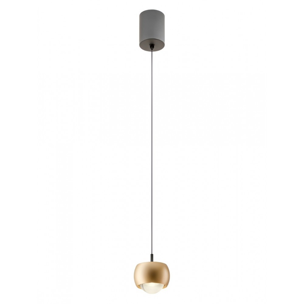 Suspension Smarter Aves, metal, matt gold, LED, 12W, 720 lumens, warm white 3000K, D.9 cm