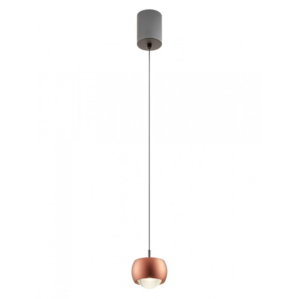 Suspension Smarter Aves, metal, matt coffee, LED, 12W, 720 lumens, warm white 3000K, D.9 cm