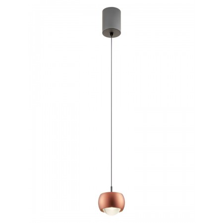 Suspension Smarter Aves, metal, matt coffee, LED, 12W, 720 lumens, warm white 3000K, D.9 cm