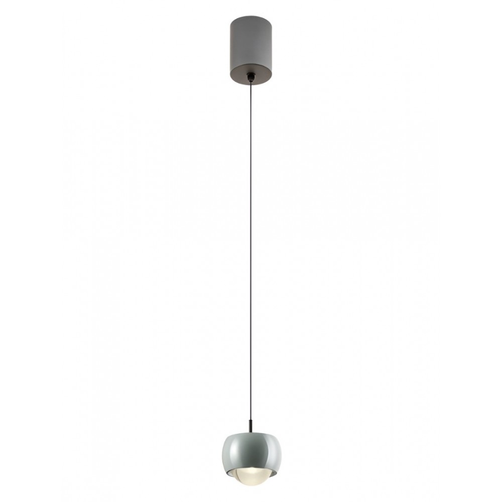Suspension Smarter Aves, metal, light shine grey, LED, 12W, 720 lumens, warm white 3000K, D.9 cm