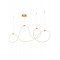 Suspension Smarter Henk, metal, silicon diffuser, matt gold, dimmable, LED, 54W, 2700 lumens, warm white 3000K, L.150 cm