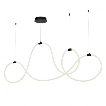 Suspension Smarter Henk, metal, silicon diffuser, sand black, dimmable, LED, 54W, 2700 lumens, warm white 3000K, L.150 cm