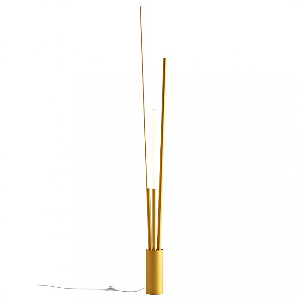 Floor lamp Smarter Herald, metal, matt gold, dimmable, LED CCT, 36W, 2280 lumens, 3000K/4000K, H.164 cm