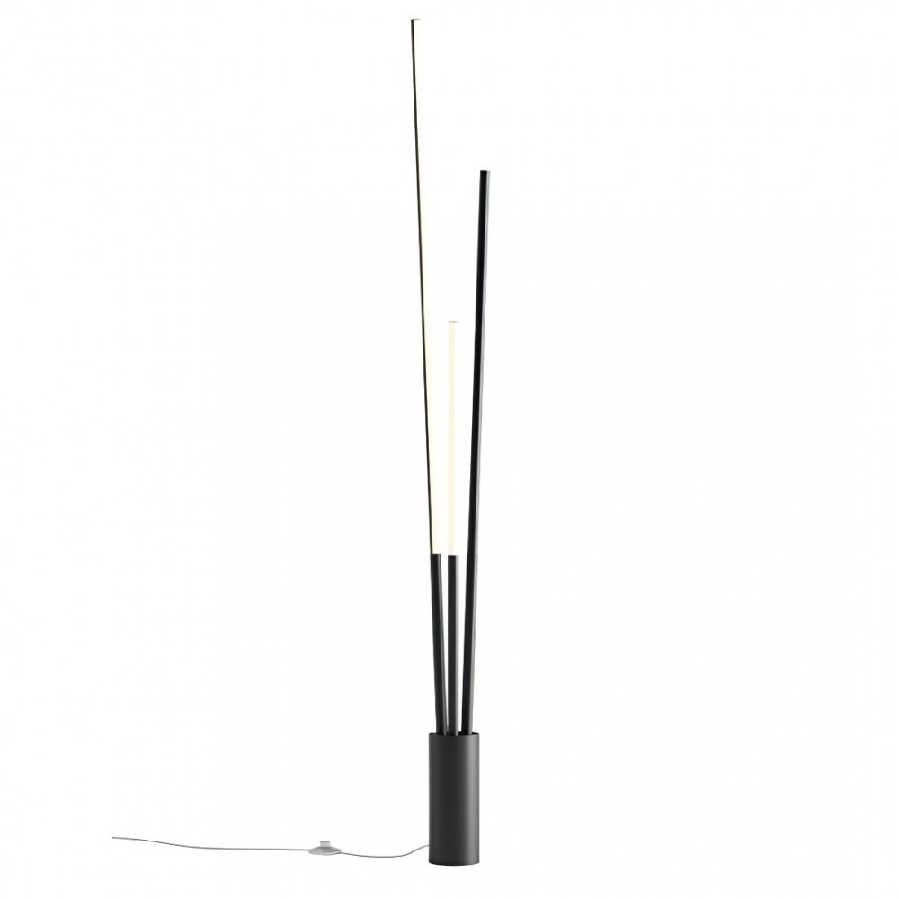 Floor lamp Smarter Herald, metal, sand black, dimmable, LED CCT, 36W, 2280 lumens, 3000K/4000K, H.164 cm