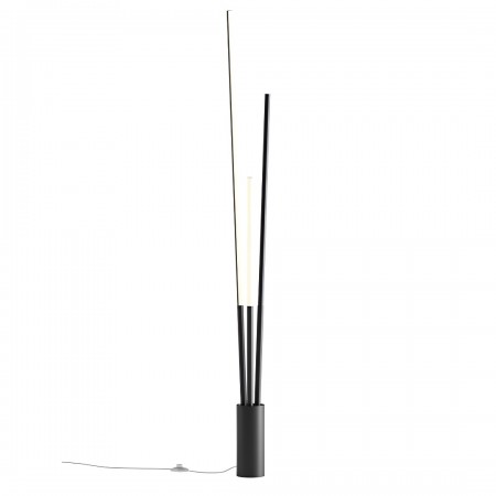 Floor lamp Smarter Herald, metal, sand black, dimmable, LED CCT, 36W, 2280 lumens, 3000K/4000K, H.164 cm