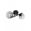 Ceiling lamp Smater Astra, metal, smoke glass, matt black, 2XG9, L.25 cm