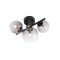 Ceiling lamp Smater Astra, metal, smoke glass, matt black, 3XG9, L.28 cm