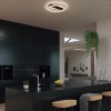 Ceiling lamp Smarter Demy, metal, sand black/matt gold, LED, 36W, 2171 lumens, warm white 3000K, D.50 cm